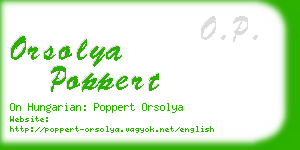 orsolya poppert business card